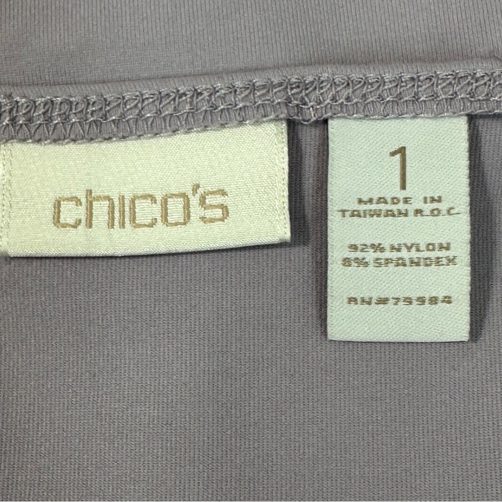 CHICO'S Sleeveless Tank Top Lilac Nylon Spandex Stretch Chico's 1 / US M Adj. - Picture 3 of 7